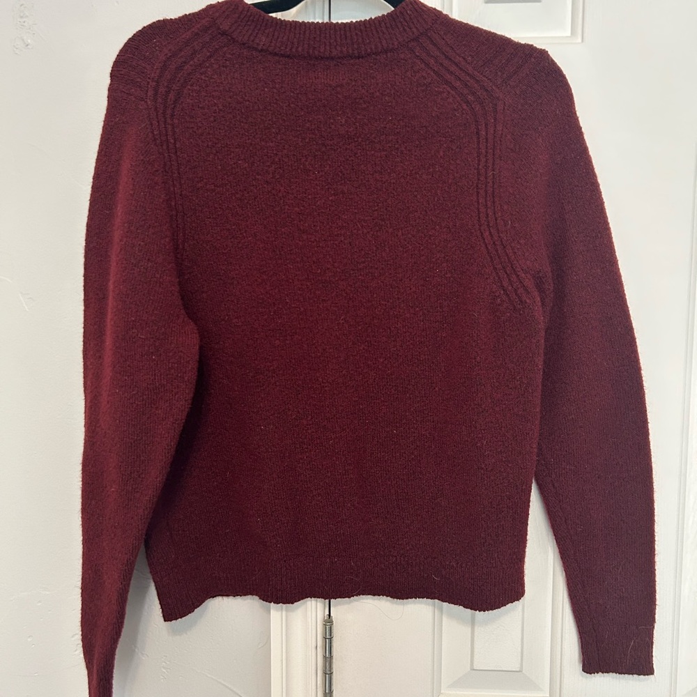 a new day Women's Deep Red Crew Neck Sweater